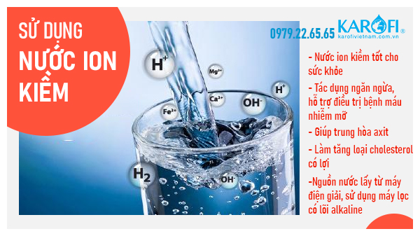 Sử dụng nước ion kiềm giảm mỡ máu