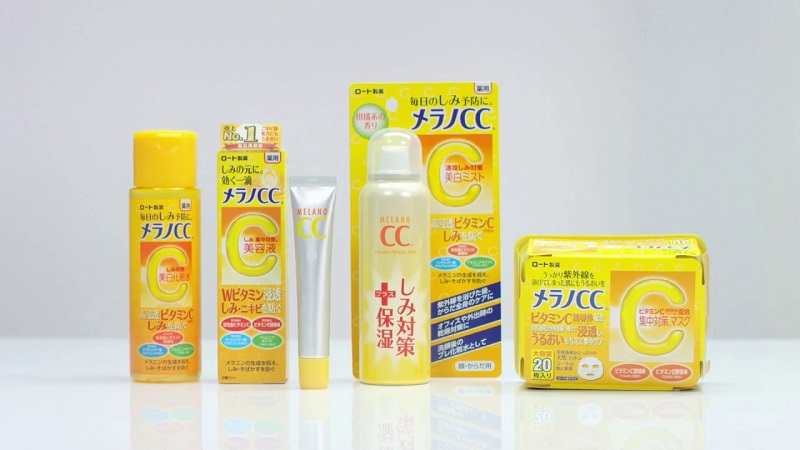 Bộ sản phẩm chăm sóc da mặt của Nhật CC Melano
