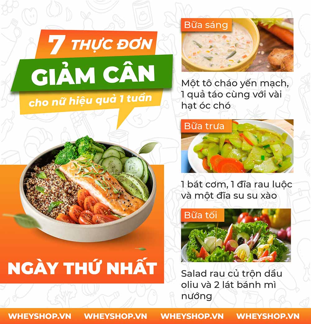 Cùng WheyShop bật mí tìm hiểu ngay 7 thực đơn giản cân cho nữ hiệu quả nhanh trong một tuần. Thực đơn giảm cân cho nữ dễ dàng thực hiện, tốt cho sức khỏe...