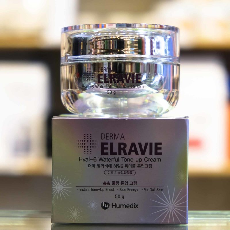Kem Elravie hyal 6 waterful Tone Up Cream Hàn Quốc các vết thâm sau mụn cũng được cải thiện rõ rệt.