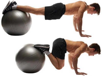 Bài Plank Crunches on Stability Ball