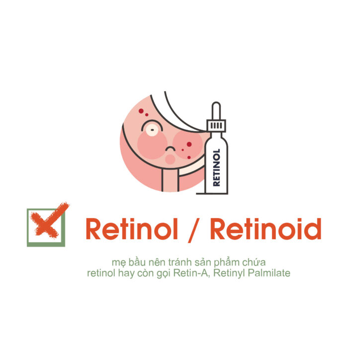 Retinol không an toàn cho mẹ bầu, là thành phần mẹ bầu cần tránh!