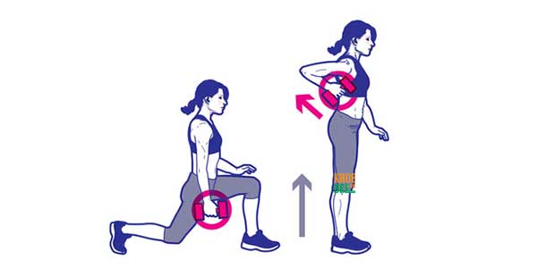 Lunge with Upright Row