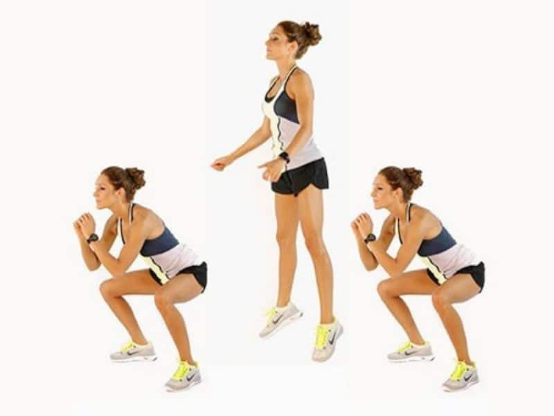 Đây là bài tập kết hợp hoàn hảo giữ những động tác của tư thế bật cao với squat