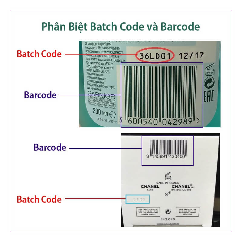 cách phân biệt batch code và barcode