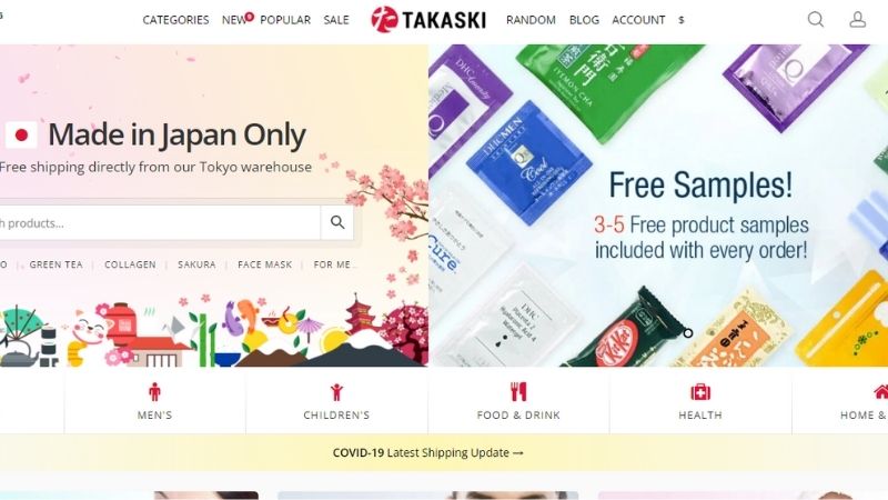 Trang web Tasaki.com