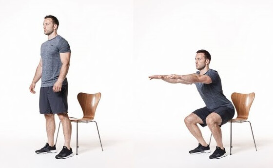 Động tác squat giúp đùi thon gọn đáng kể