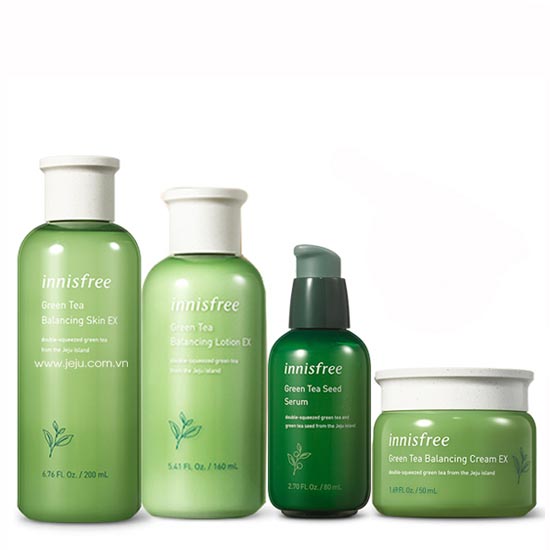 Bộ Dưỡng Da Innisfree Trà Xanh Green Tea Balancing Ex