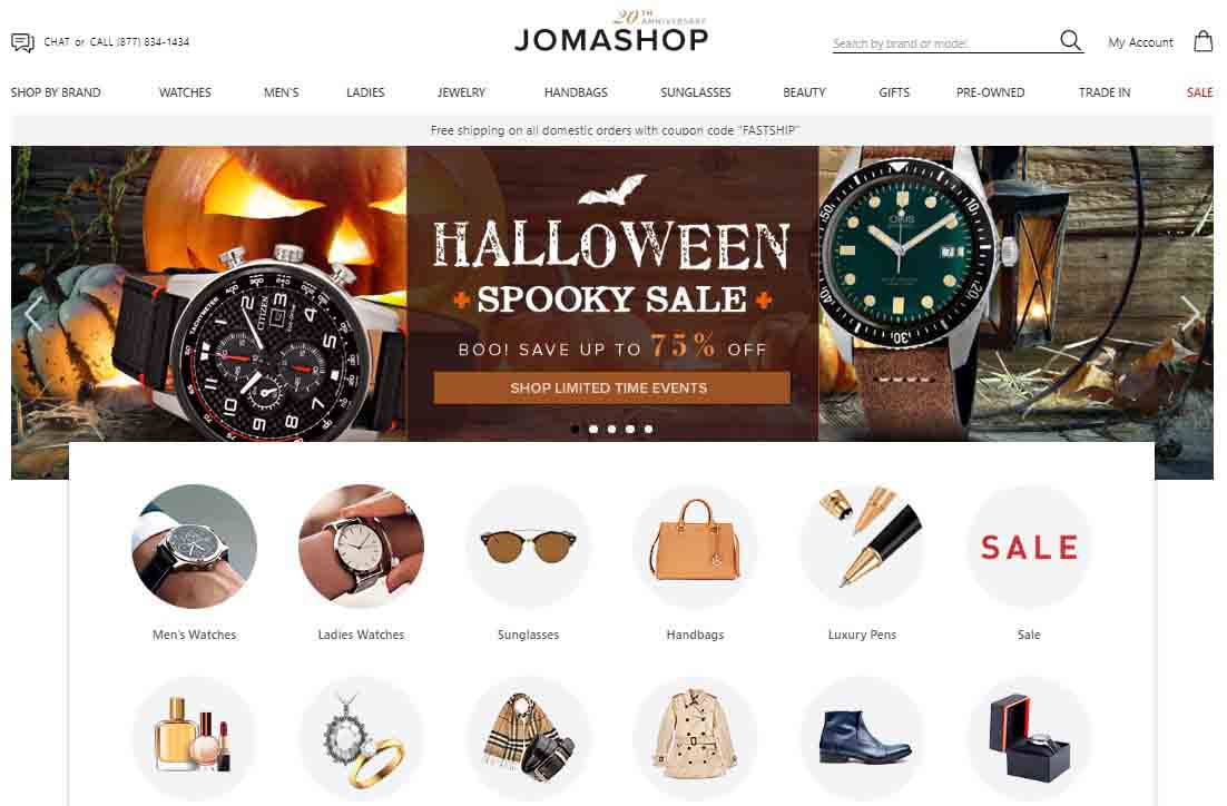 jomashop.com các trang web mua hàng tại mỹ