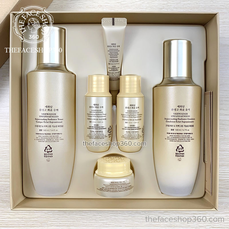 Mặt sau Bộ dưỡng trắng trẻ hóa da Yehwadam Hwansaenggo Rejuvenating Radiance Special Set (6SP)