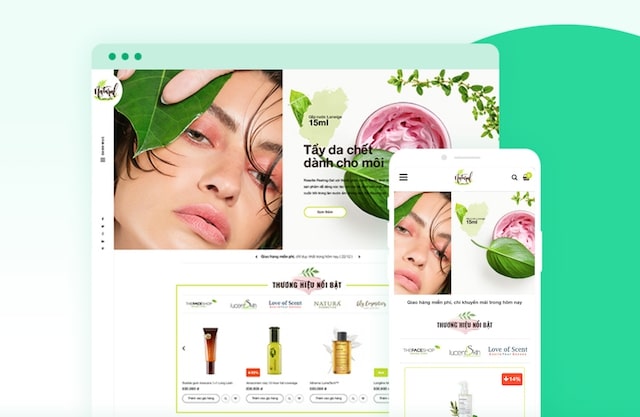 Website mỹ phẩm thiên nhiên Nature Cosmetic