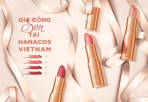 sản phẩm son môi được gia công sản xuất tại hanacos vietnam