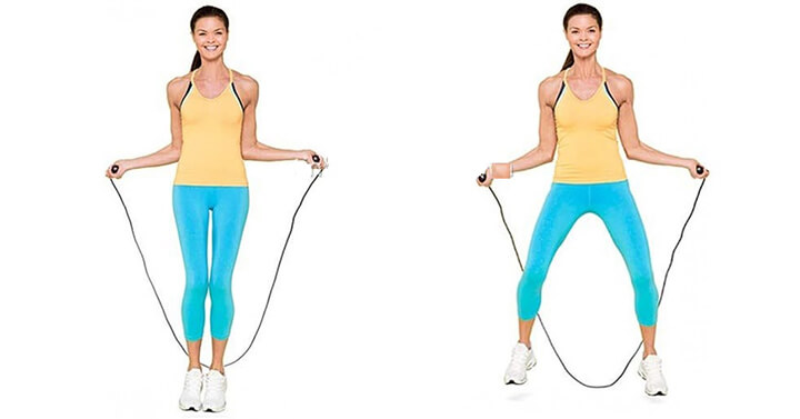 Nhảy dây xoạc chân kích thích nhiều hơn phần chân và khớp háng