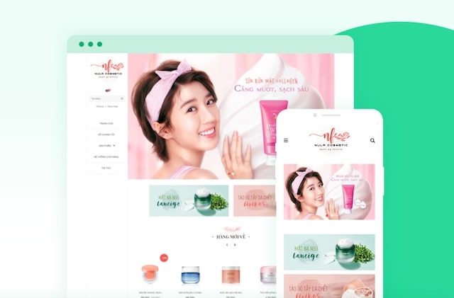 Website bán mỹ phẩm Nula Cosmetic