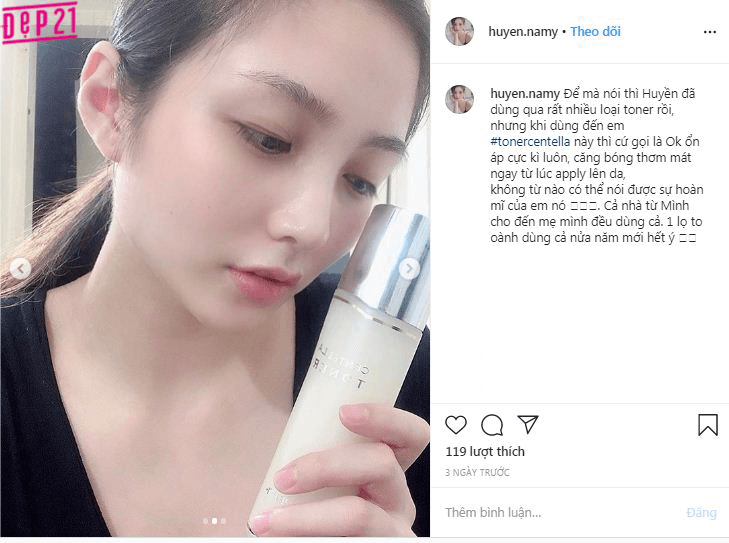 review nước cân bằng da centalla toner