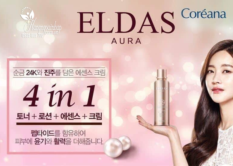Serum tế bào gốc Eldas Aura Coreana Shine Gold Pearl Premium Peptide
