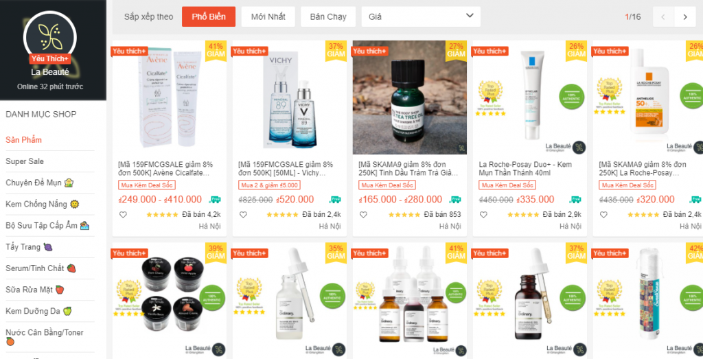 Sammishop - Shop bán đồ Skincare uy tín trên Shopee giá rẻ