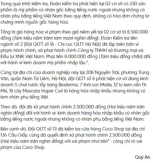 shop mỹ phẩm bán hàng fake