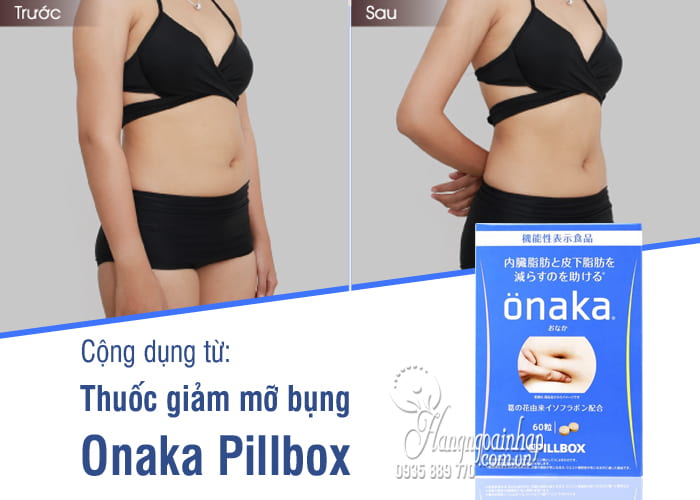 Thuốc giảm mỡ bụng Onaka Pillbox Nhật Bản 60 viên 9