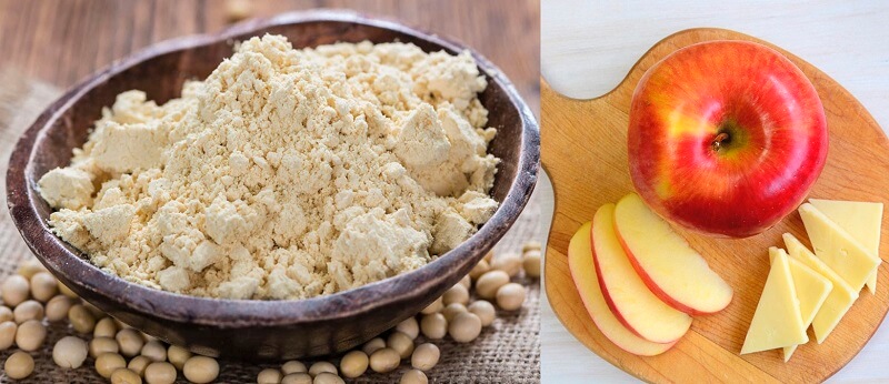 Cách giảm cân hiệu quả bằng bột mầm đậu nành và táo