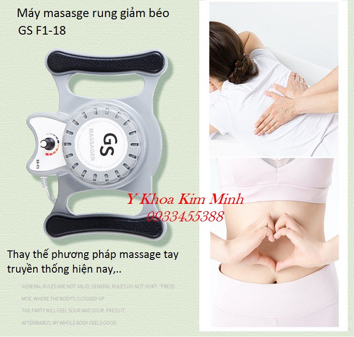 Máy massage rung 3 đầu mini cầm tay chuyên dùng giảm béo bụng và body GS F1-18 - Y Khoa Kim Minh