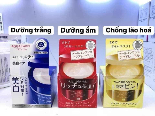 Kem dưỡng Shiseido Aqualabel White up Cream màu xanh Nhật Bản