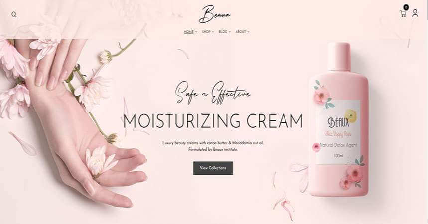Beaux Theme rất phù hợp để bạn xây dựng mọi phong cách website, cho dù đó là website mỹ phẩm