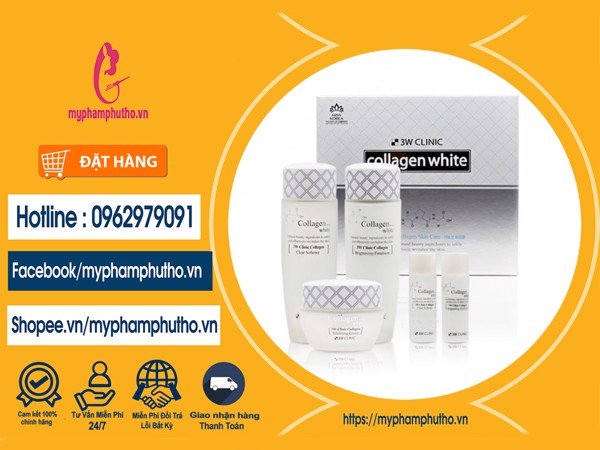 Bộ dưỡng 3W Clinic Collagen White Mua ở Đâu