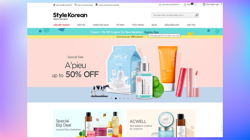 Trang web Stylekorean