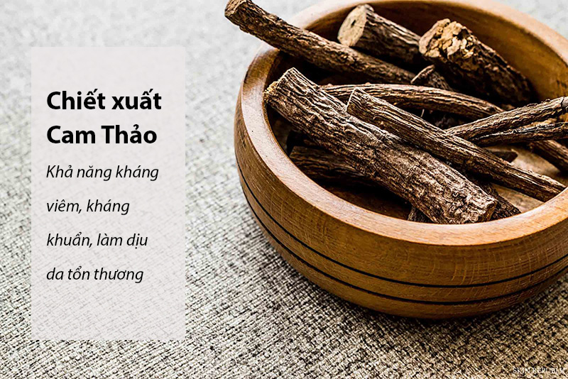 chiết xuất cam thảo giúp phá vỡ sắc tố melanin