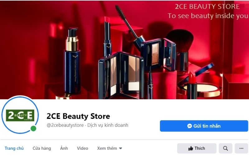 2CE Beauty store cung cấp các loại mỹ phẩm với giá cả rất phải chăng