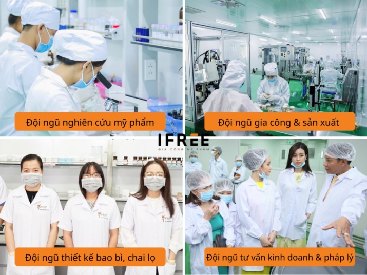 đội ngũ gia công mỹ phẩm hàn quốc chuyên nghiệp