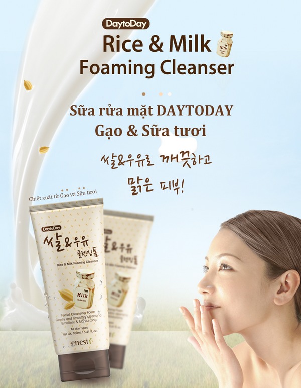 Sữa Rửa Mặt DaytoDay Gạo Và Sữa Tươi 160ml