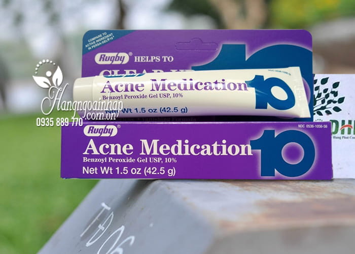 Kem trị mụn trắng da Rugby Acne Medication 10% của Mỹ 1