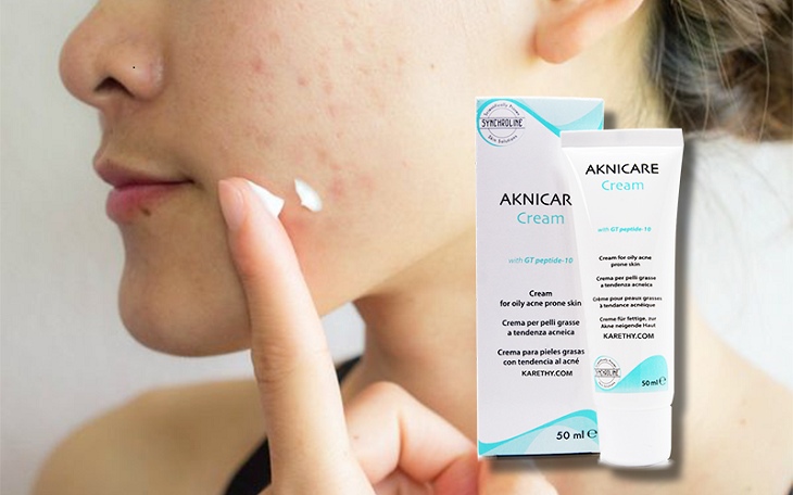 Aknicare Treatment cream sẽ tác động trực tiếp lên trên đốm mụn