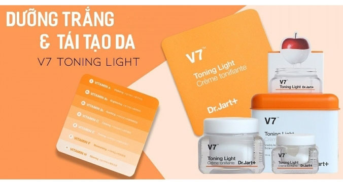 Kem V7 Toning Light giúp dưỡng trắng da, cải thiện thâm nám