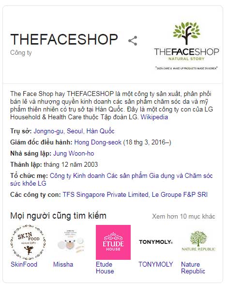 the face shop hàn quốc