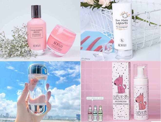 một số sản phẩm của thương hiệu Kosxu