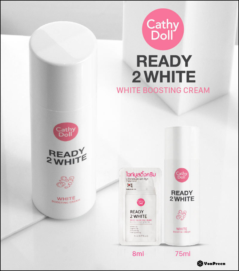 Mỹ phẩm Cathy DOll có tốt không? Kem dưỡng trắng da mặt Ready 2 White Boosting Cream