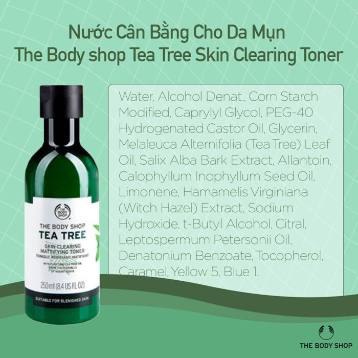 Nước Cân Bằng Cho Da Mụn The Body shop Tea Tree Skin Clearing Toner