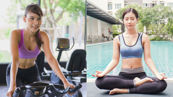 Phụ nữ có thể vừa tập Gym vừa tập Yoga để cải thiện vóc dáng tốt nhất.