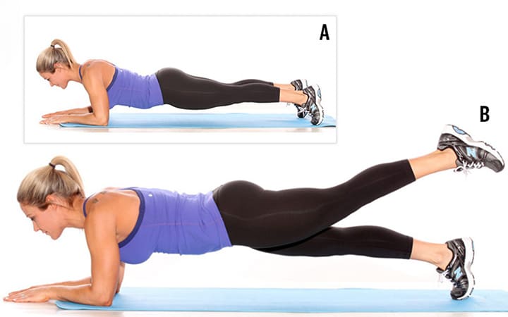 Bài tập Plank nâng chân