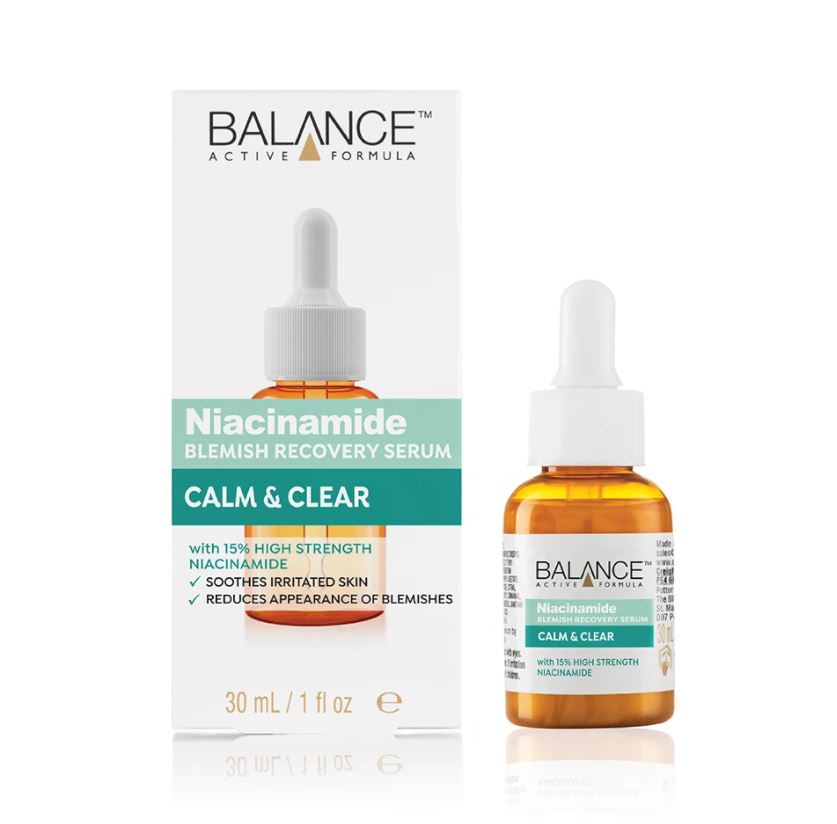 balance active skincare niacinamide blemish recovery serum