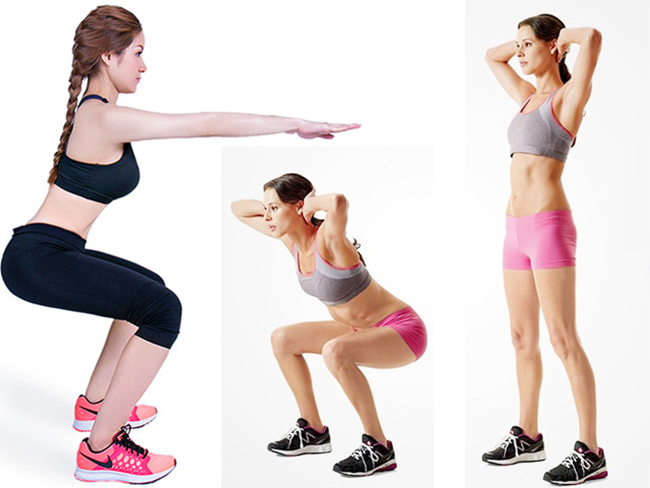 Tập luyện với động tác squat mỗi ngày giúp cơ thể khỏe mạnh, 3 vòng săn chắc hơn, đặc biệt là mông.