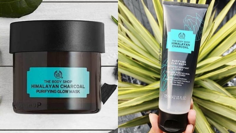 Mặt nạ và sữa rửa mặt than hoạt tính của The Body Shop