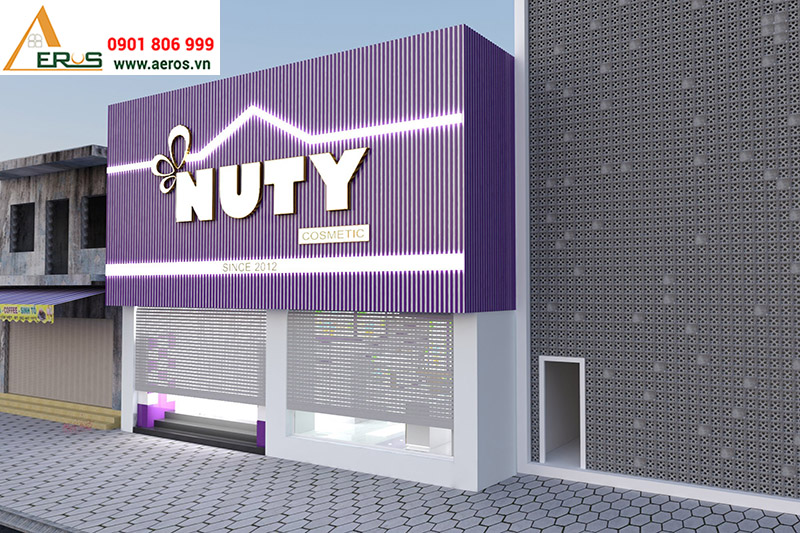 Thiết kế shop mỹ phẩm Nuty Cosmetic tại Hà Nội