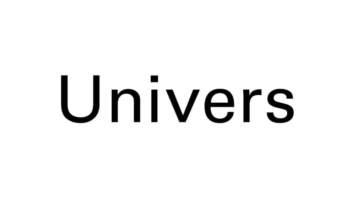 font chữ logo Univers