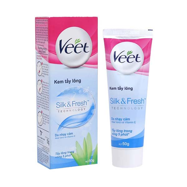 Kem tẩy lông Veet chuyên cho da nhạy cảm Silk & Fresh