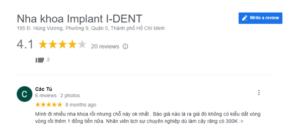 Nha khoa I-Dent là một nơi làm răng uy tín tại TPHCM