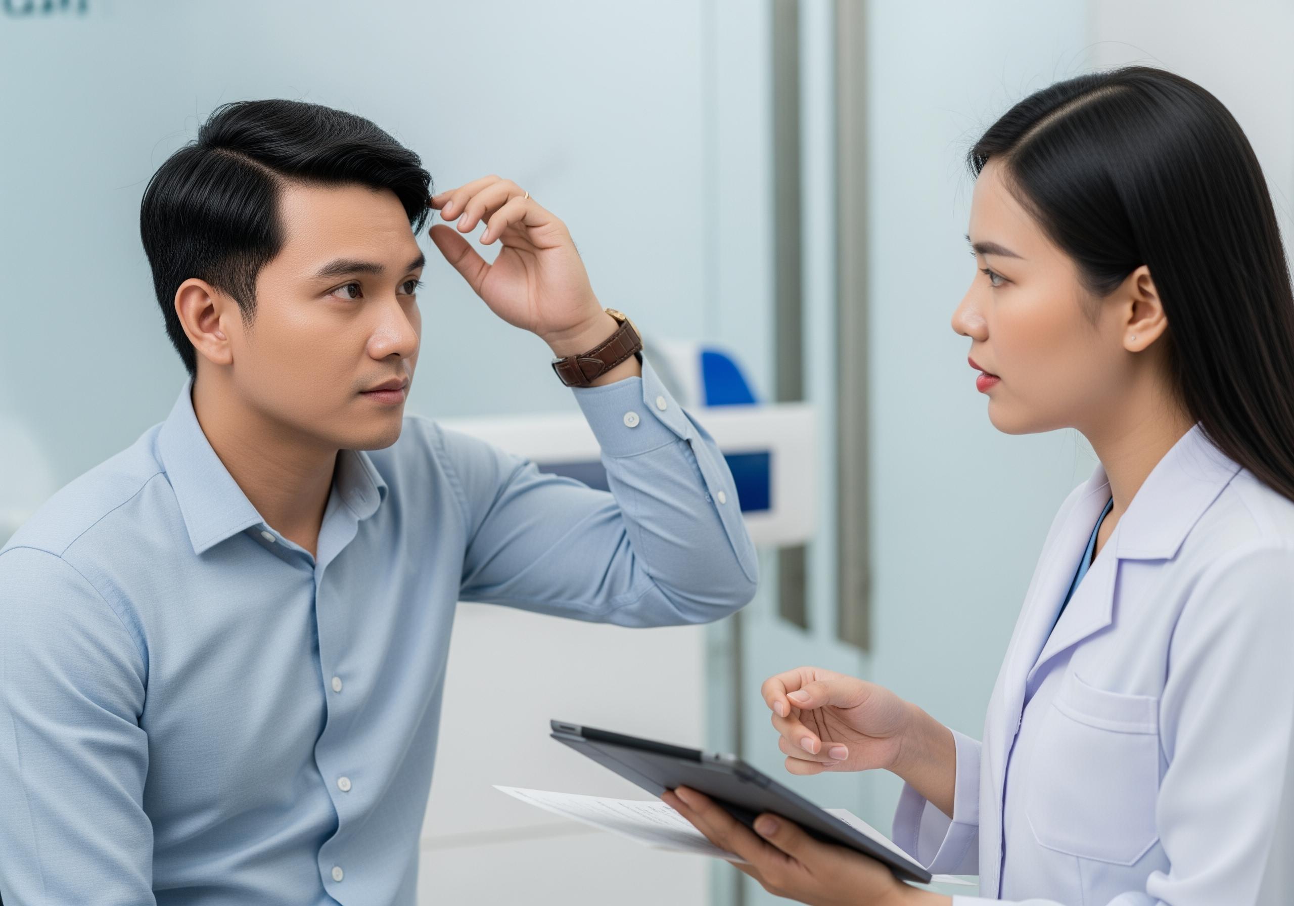 chi phí cấy tóc bệnh viện da liễu